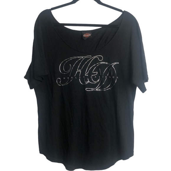 Harley Davidson Short Sleeve Shoulder Neckline Size XL Pre-Loved - Picture 3 of 5